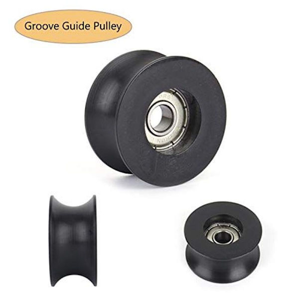 2 kpl U-urapulley nylon ohjausrullalaakeri U-ura rullapyörä 8