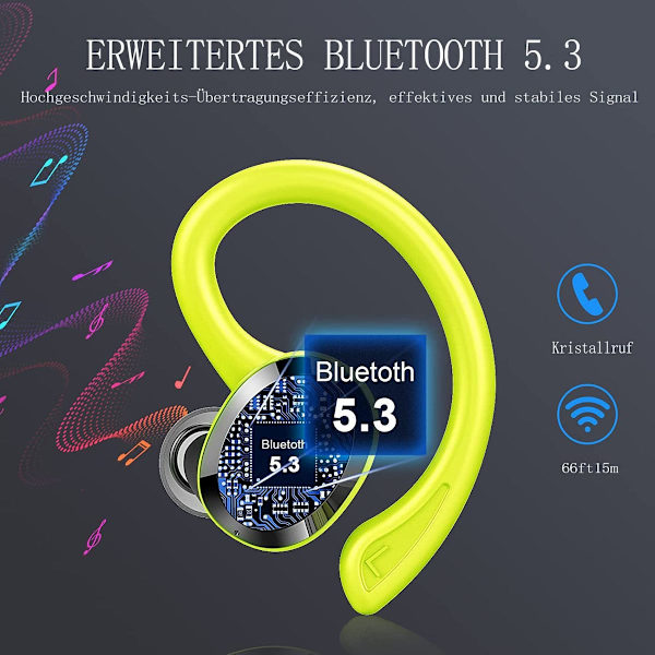 Dascert Bluetooth-hovedtelefoner In-Ear-hovedtelefoner Trådløs Bluetooth 5.3 Hi-Fi KLB
