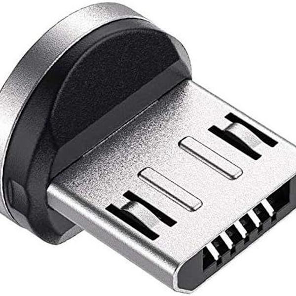 540 graders magnetisk laddningskabel nylonflätad 3-pack, tips för Micro USB KLB