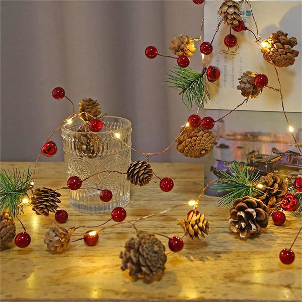 Marockansk julbelysning, 40 LED fönsterljus, sugkopp, kabelbelysning, KLB