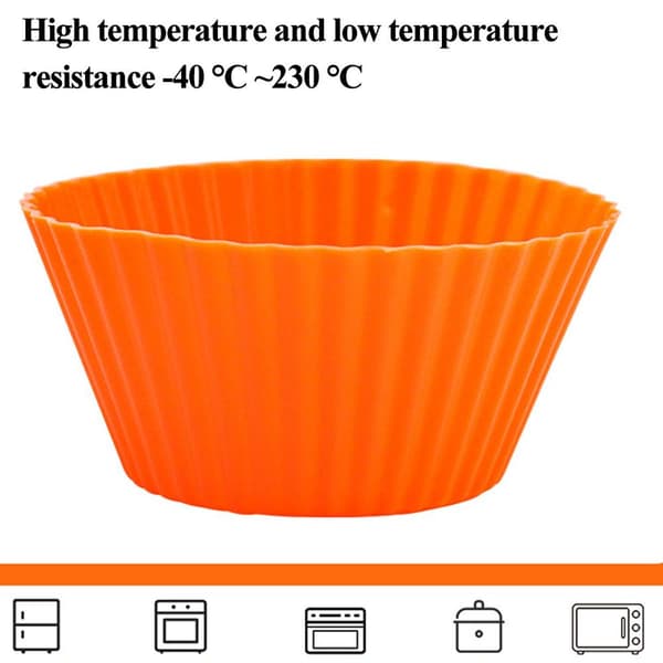 Silikone Mini Cupcake Holdere Mini Cupcake Cases Kage Orange KLB