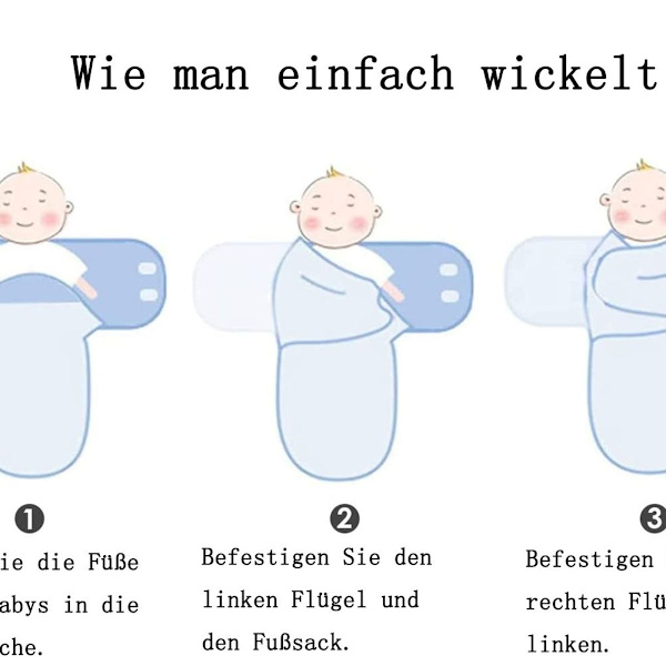 Swaddlepose baby svøb klud baby svøb klud pakke med 2 svøb tæpper lavet af 100% KLB