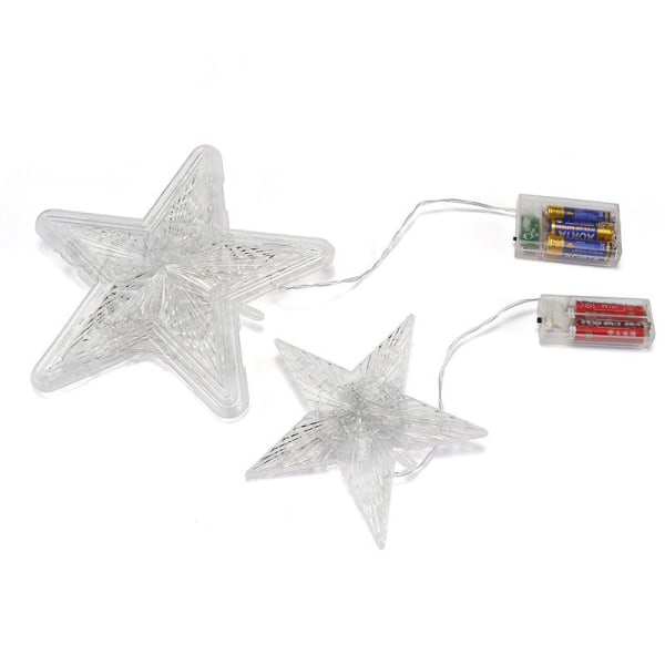 Juletrespiss med 10 lysdioder, plug-in modeller i varm hvit, stjerneform