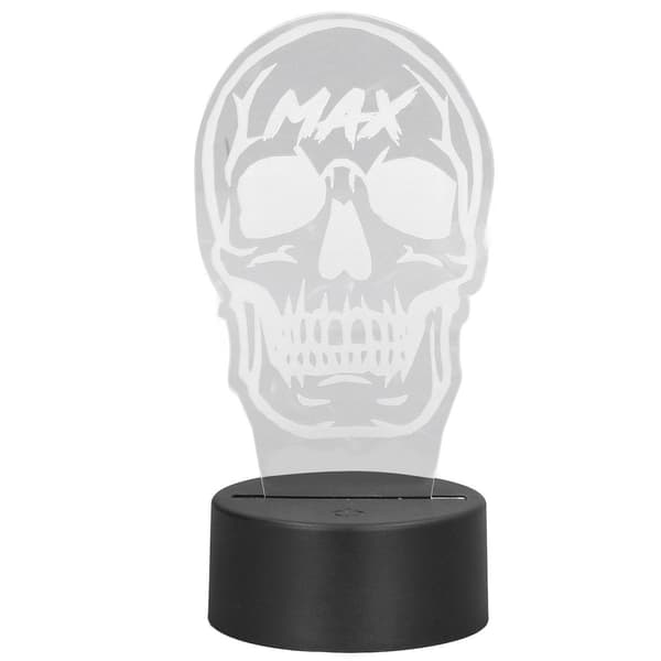 Kranium 3D Lys 7 Farver Touch Skiftende LED Natlys USB KLB