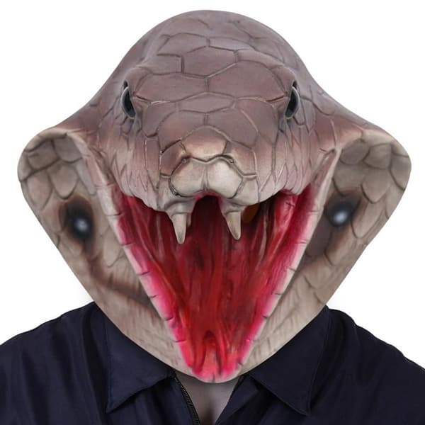 Halloween Läskig Orm Ansiktsmask Hemsökt Latex Djurhuvud KLB