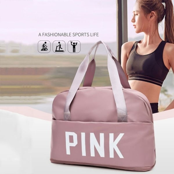 B-829 Multifunksjonell Ekspanderbar Vanntett Reiseveske Håndveske (Fuchsia)