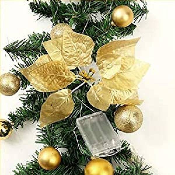 Forhåndsopplyst julegirlander - 30 LED-lys KLB