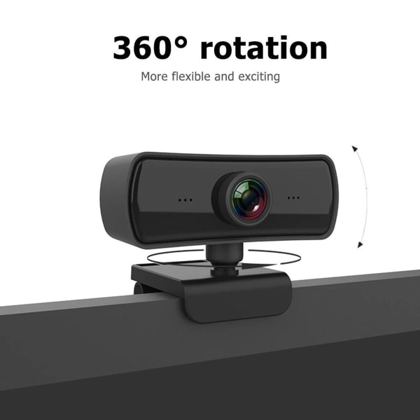 2K webkamera med mikrofon for PC og laptop
