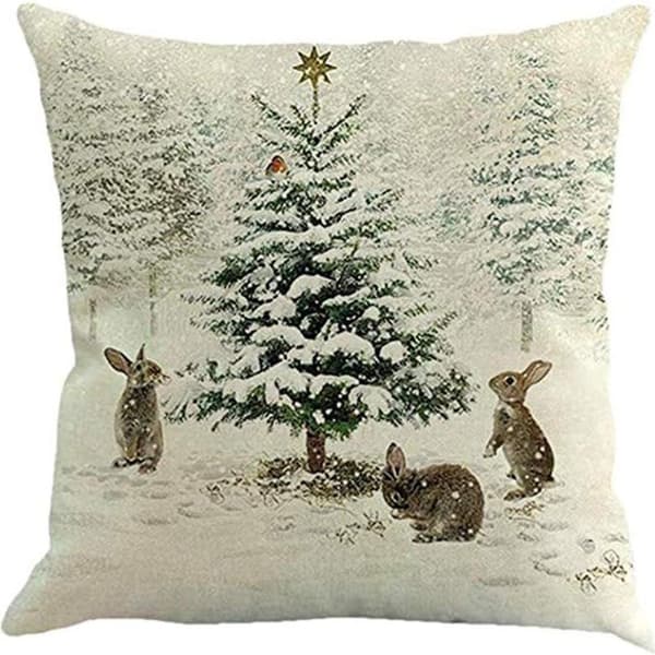 Kuddfodral 45 x 45 cm Bomull Linne Dekorativt Kuddfodral