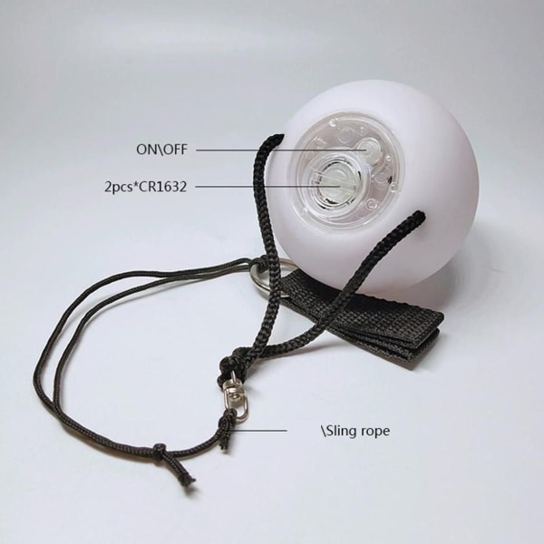 Noctilucent Poi LED flerfarvet lys poi med Firetoys taske KLB