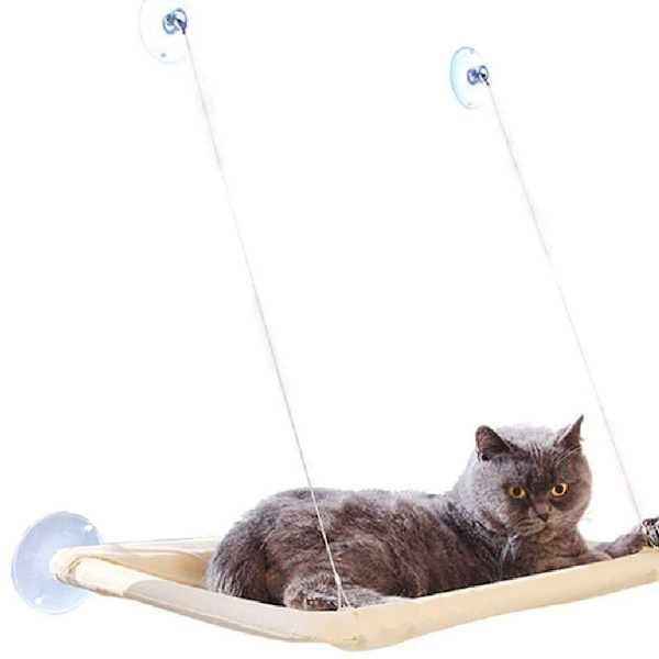 Fönsterhängande kattbädd, solstol för katt, hängmatta för katt, KLB