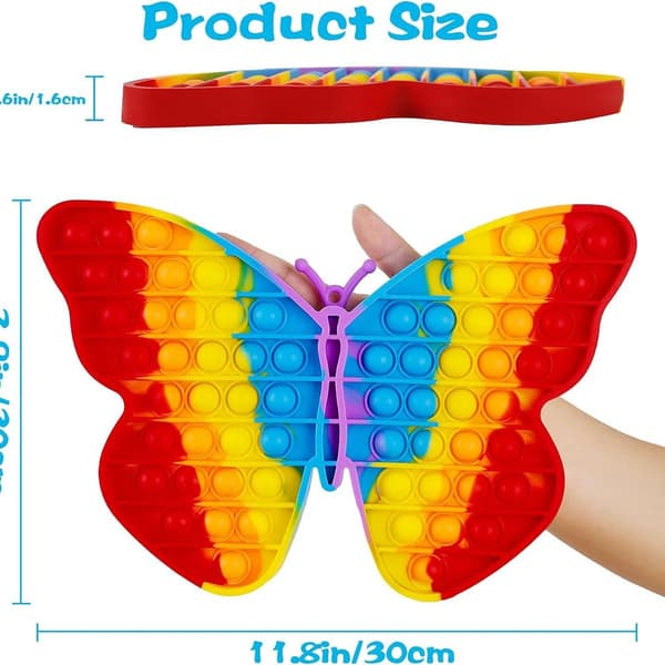 Stor størrelse Push Popper It Cute Fidget Pop Pops Sensory, KLB