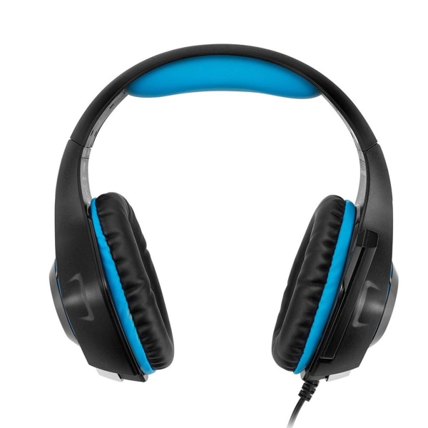 Headset med mikrofon för PS4 Xbox One, Surround Sound Svart Blå