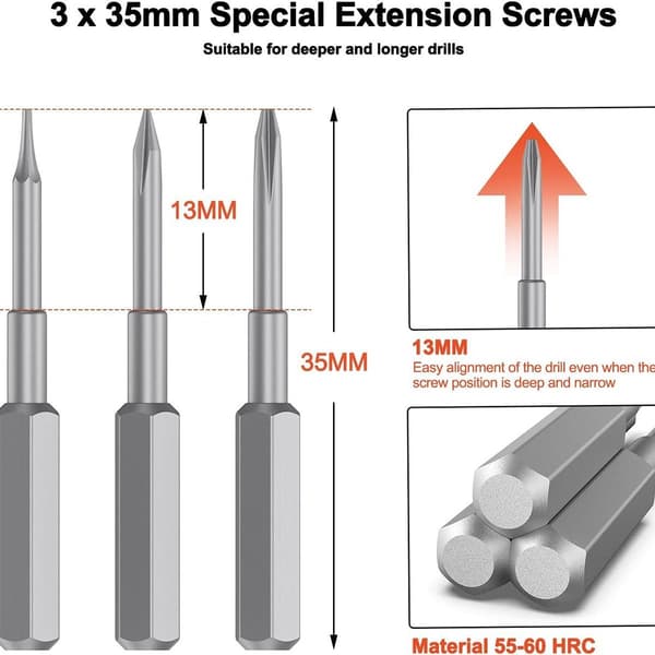 130 i 1 Precision Bit Set Torx Skruvmejsel Set Precision KLB