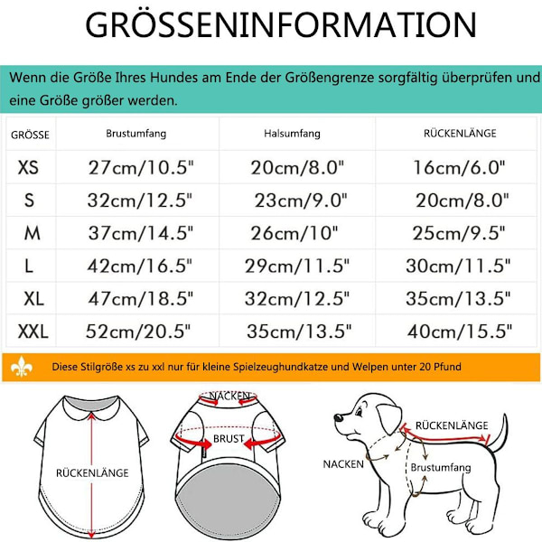 Hundeskjorte til små hunde, hundekatte tøj, blå og grå, 100% KLB