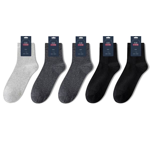 Damstrumpor i ull för vandring vinter Crew Light Gray + 2 Dark Gray + 2 Black KLB