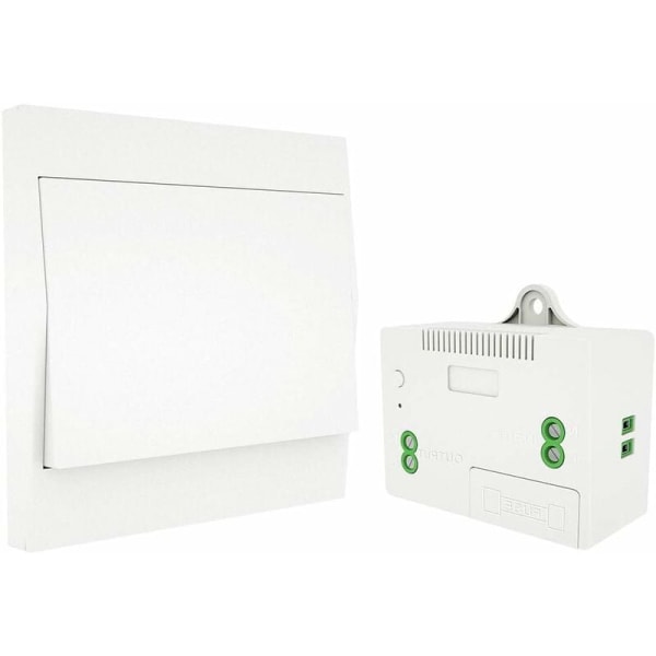 RF433 Trådlös strömbrytare, batterifri, väggfjärrkontroll, väggströmbrytare, självdriven, ingen kabeldragning, väggpanelssändare (1-vägs kit) KLB