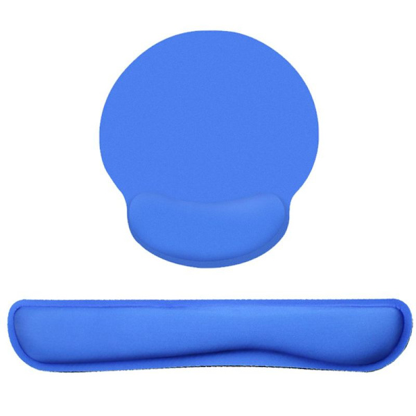 Musemåtte med håndledsstøtte, Memory Foam tastaturpude, Easy Blue