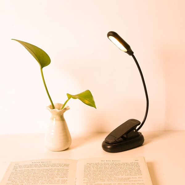 Mini USB LED-bordlampe med svanehals og klips KLB