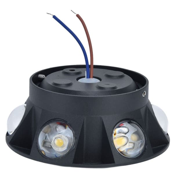 LED vegglampe, mini sopp, innendørs, aluminium, 6-sidig KLB
