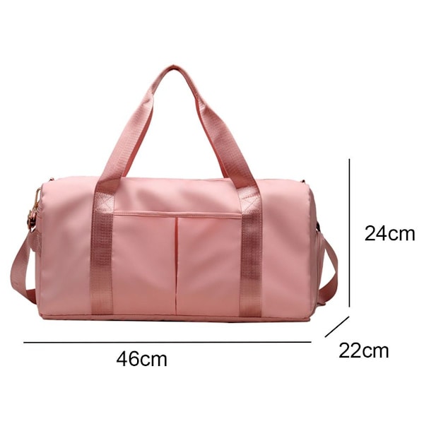 Reise Duffel Bag Sports Gym Bag Skulder Weekender Overnatting Rosa