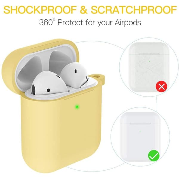 Airpod-etui, silikone Airpod-etui med gul