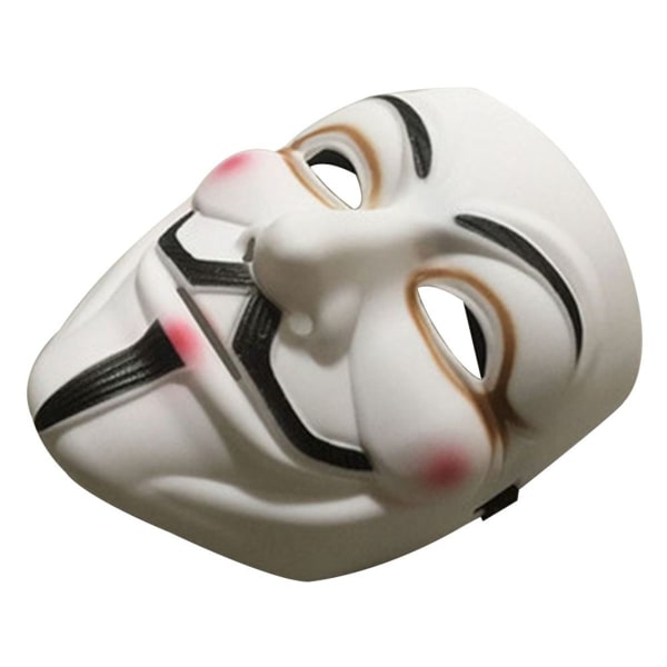 Hacker Anonymous V som Vendetta vit KLB-mask för vuxna