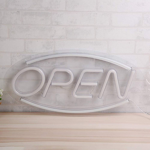 LED Open Neon Skilte Åbne Ord Neon Natlys til Værelse Dekoration Lys Lampe KLB