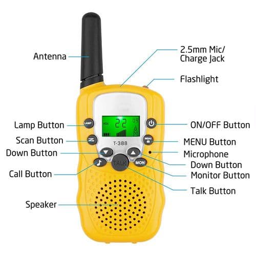 Langtrækkende walkie talkies til børn