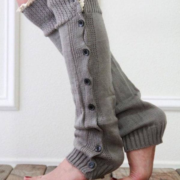 Leg Warmers Kawaii Leg Warmers Y2K Harajuku Leg Warmers for Girls Women Light Gray KLB