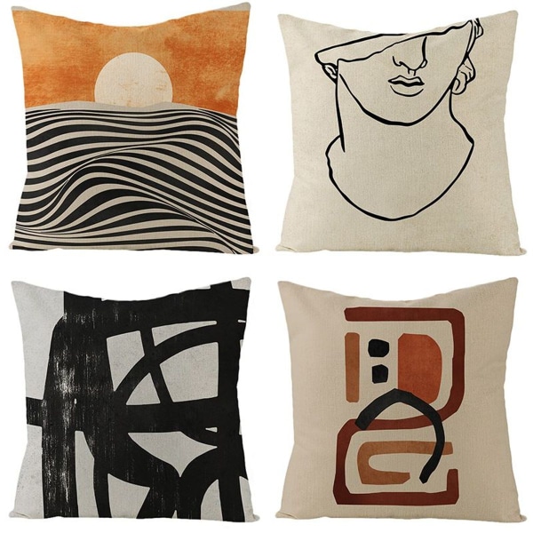 4 set tyynynpäällisiä koriste tyynynpäälliset premium minimalistiset koristetyynynpäälliset sohva W