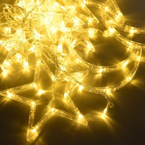 Månelyskæde 126 LED 8 tilstande Ca. 3,3 m Batteridrevet KLB