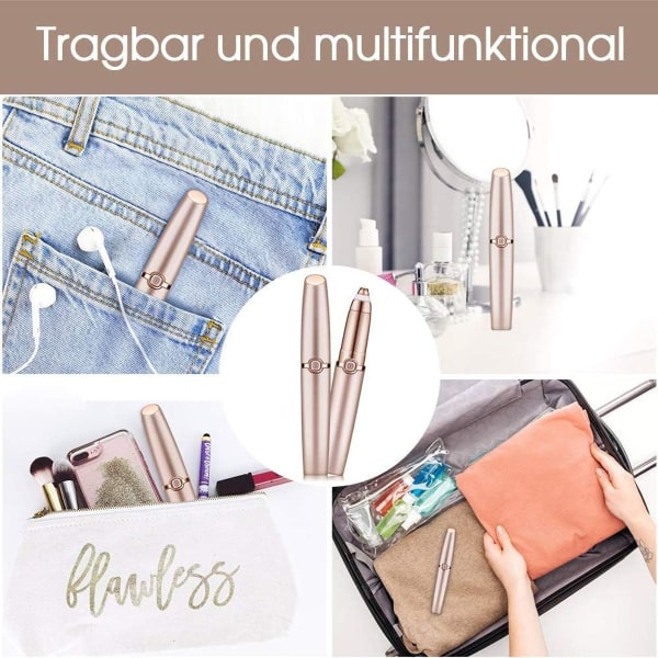 Ögonbryns trimmer, elektrisk ögonbrynsrakapparat, smärtfri trimmer KLB