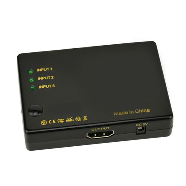 4K HD Multimedia Interface-svitsj 3 i 1 ut IR-fjernkontroll KLB