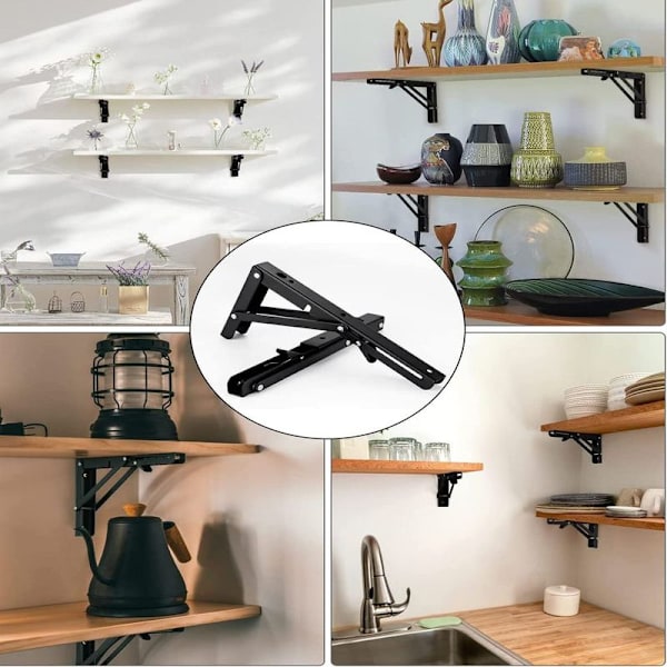 Fällbart konsolbord, 2 stycken kraftiga fällbara bord väggfällbara hyllkonsoler