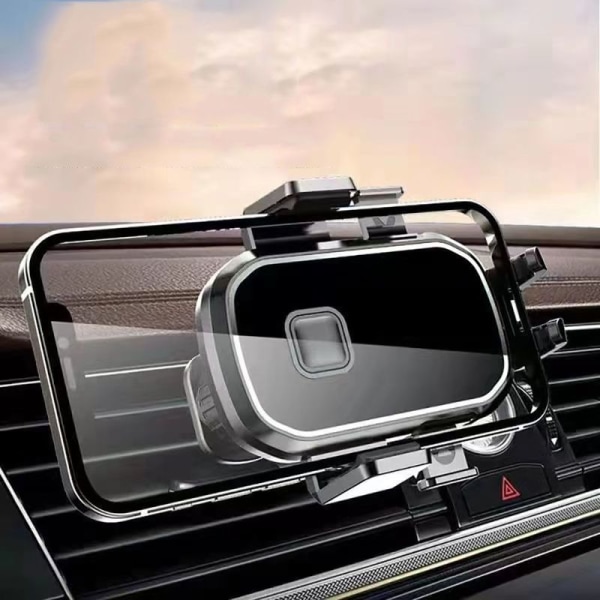 Mobilhållare bil, mobiltelefonhållare bil 360° vridbar mobiltelefonhållare, svart