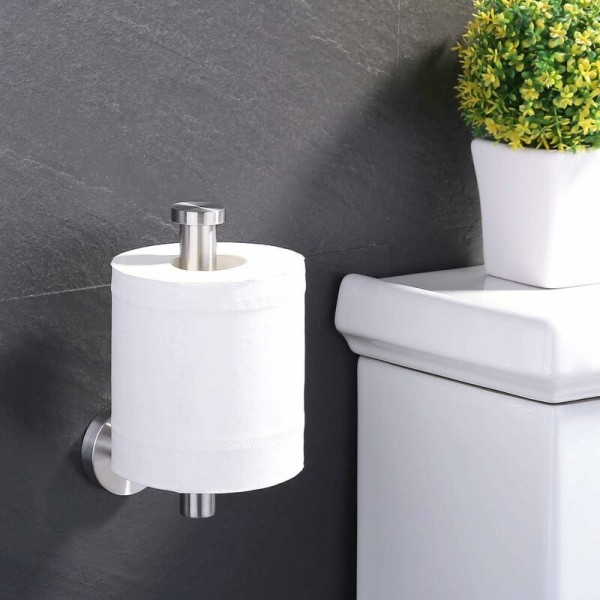 Toiletpapirholder vægmonteret toiletpapirholder toiletpapirholder skrue 16CM toiletpapirholder børstet rustfrit stål KLB