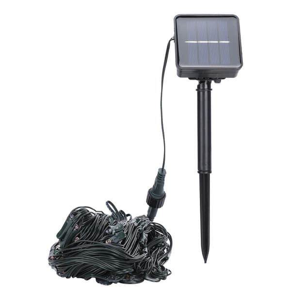 100 LED 1,5x1,5m Mesh Lys Fargerike Solcellelyskjeder 8 Moduser KLB