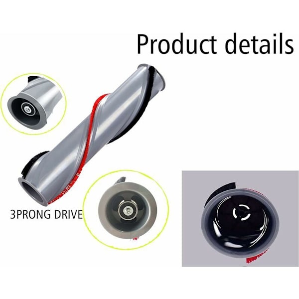 Dyson V11 Vaihtokärkirulla - Kolmiomoottoripää 3-napainen veto (50mm) KLB