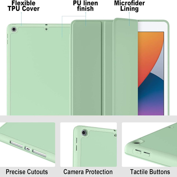 Etui kompatibel med iPad 10,2 tommer 2021/2020 iPad 9./8.