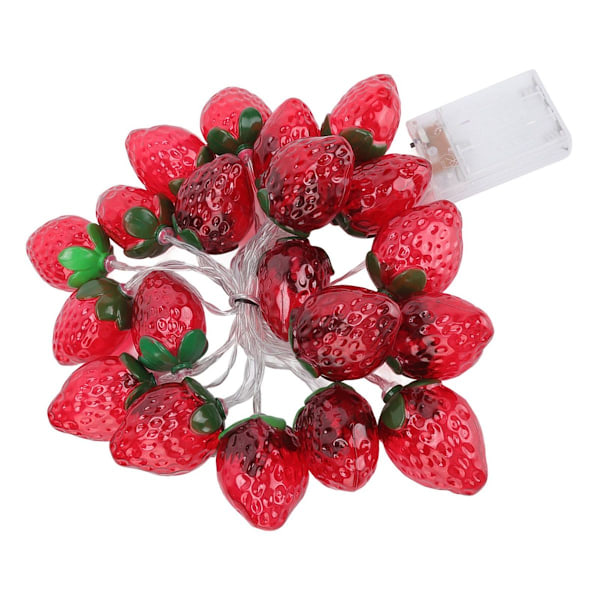 9,8 Fu 20 LED-fruktljusslinga batteridriven jordgubbe KLB