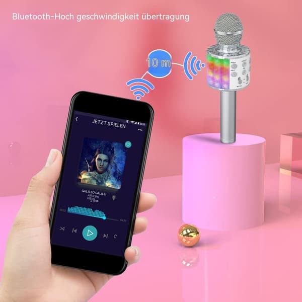 Ankuka Karaoke Mikrofon Barn, 2-pack Trådlös Magisk Sång Bluetooth KLB