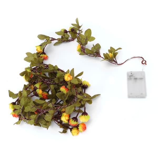 2,2 m kunstige blomster streng lys 30 LED'er simulation grøn KLB