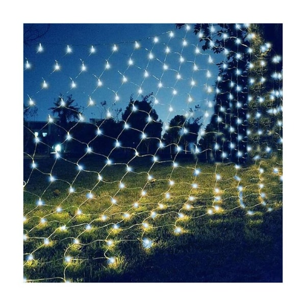 Net Lys Garland, 540 LED Net Lys 6M X 4M 8 Vandtætte Energilyser, Dæmpbar til Soveværelse Jul Bryllupsfest Hjem Have, Hvid KLB