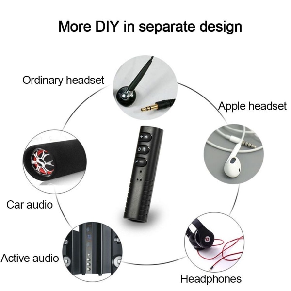 Bluetooth-adaptermodtager, bærbar håndfri Bluetooth 4.2-lydadapter KLB