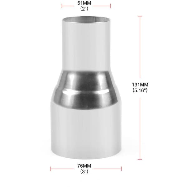 Udstødningsrørsadapter, Udstødningsrørsadapter, Universal Udstødningsrørsadapter i Rustfrit Stål, Modificeret Del, Adapter Modificeret Del KLB