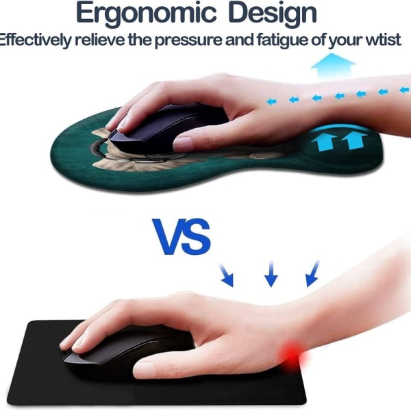 Ergonomisk musematte med håndleddstøtte, søt musematte med