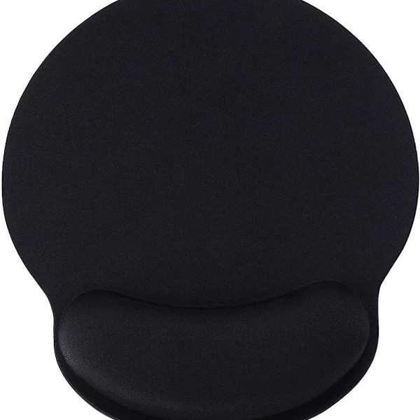 Ceavmlsr Ergonomisk svart musematte med håndleddstøtte for