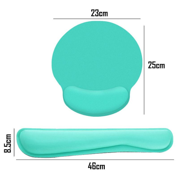 Musemåtte med håndledsstøtte, Memory Foam tastaturpude, Easy Green