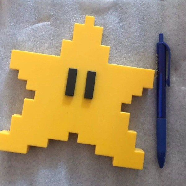 Super Mario figur stjerne julestjerne dekoration træ dekoration KLB